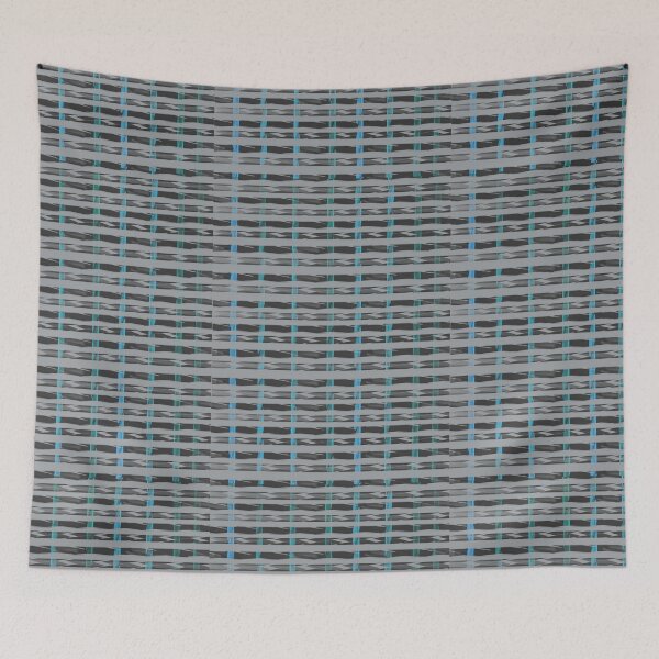 Item preview, Grey stripes ~ Blue/Green designed and sold by CeriLodge.