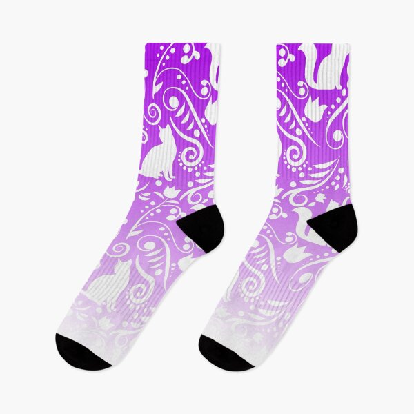 Item preview, Cat and Flowers - Lavender designed and sold by CreativityRoams.