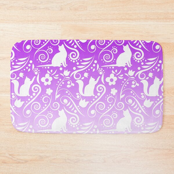 Item preview, Cat and Flowers - Lavender designed and sold by CreativityRoams.