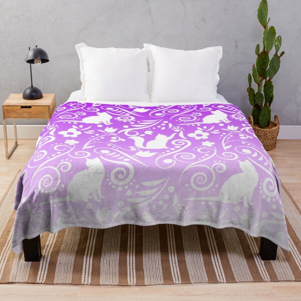 Item preview, Cat and Flowers - Lavender designed and sold by CreativityRoams.