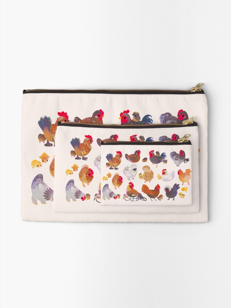 Alternate view of Chicken and Chick Zipper Pouch