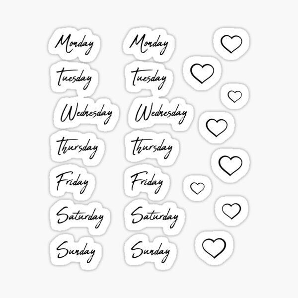 Bullet Journal Weekly Stickers | Peach Weekly BUJO Stickers Sticker for  Sale by Rylee Autumn