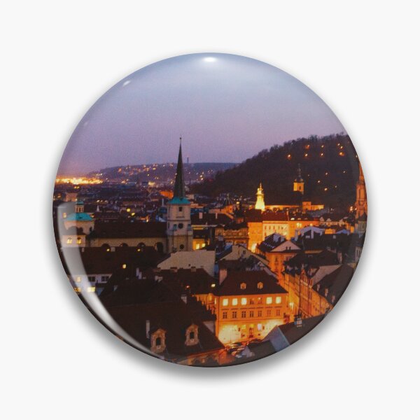 Item preview, City lights from Prague in an aerial view designed and sold by Carmen Jost.