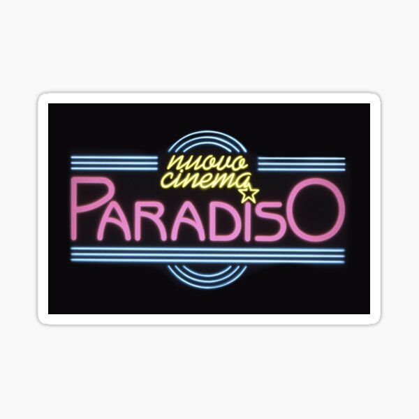 Cinema Paradiso Neon Sign Sticker