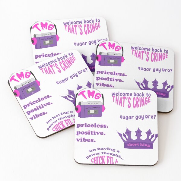 Item preview, TMG, un paquete de pegatinas de aspecto cringe en tonos morado y rosa designed and sold by disneysminnie.