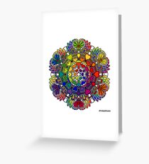 Rainbow Valentine Mandala Greeting Card