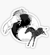 Yin Yan Horses Sticker