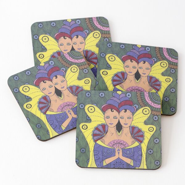 Item preview, Conjoined Angels - Acrylic on canvas. designed and sold by Joanna Swan.