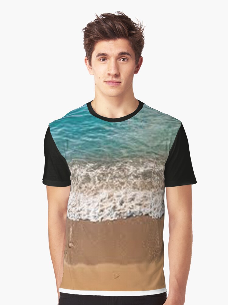 Thumbnail 1 of 5, Graphic T-Shirt, Brown Seashore. designed and sold by ravitiku.