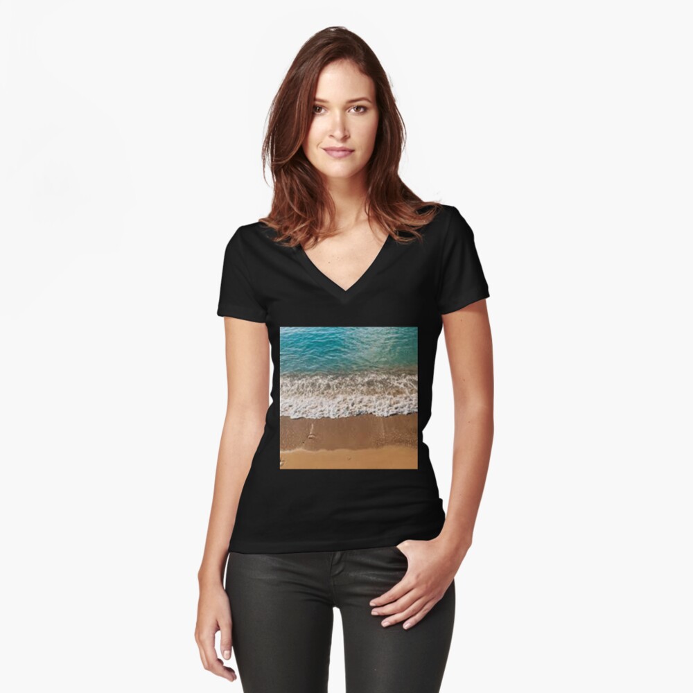 Item preview, Fitted V-Neck T-Shirt designed and sold by ravitiku.