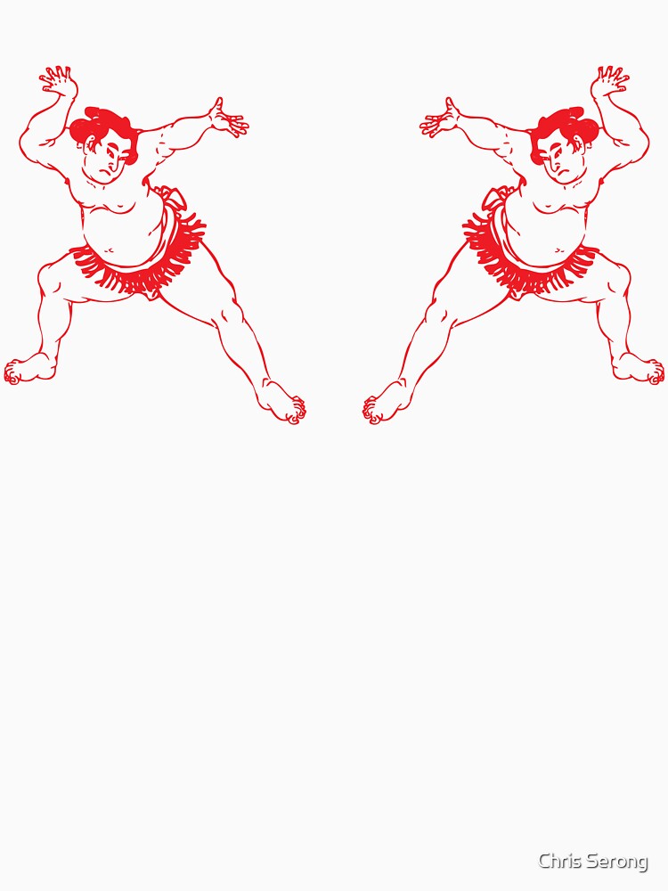 Thumbnail 3 of 3, Baseball ¾ Sleeve T-Shirt, Red Sumo designed and sold by ChrisSerong.
