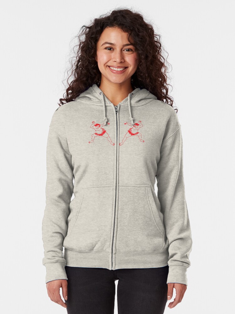 Thumbnail 2 of 5, Zipped Hoodie, Red Sumo designed and sold by ChrisSerong.