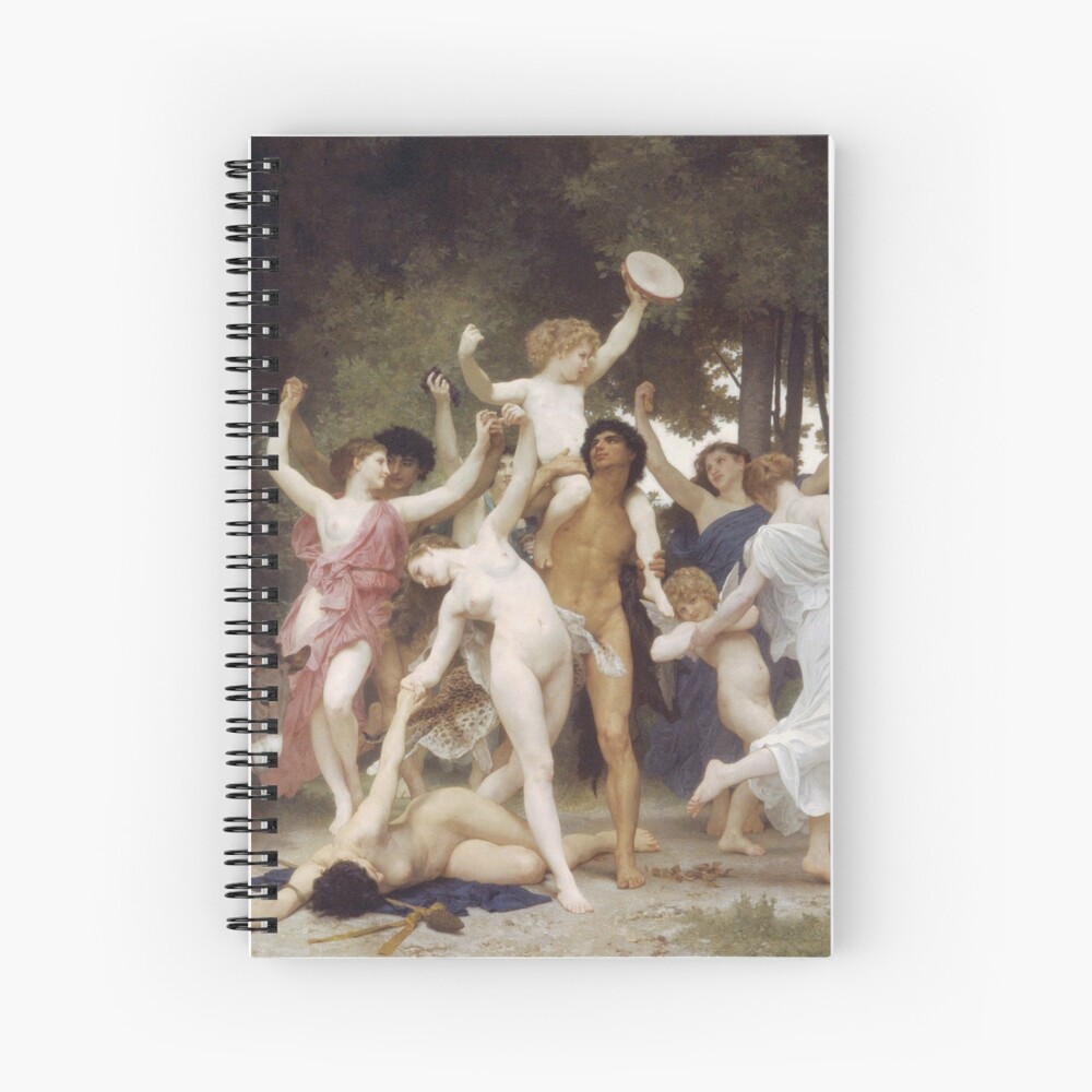 Adolphe William Bouguereau La Jeunesse De Bacchus Spiral Notebook By Artcenter Redbubble