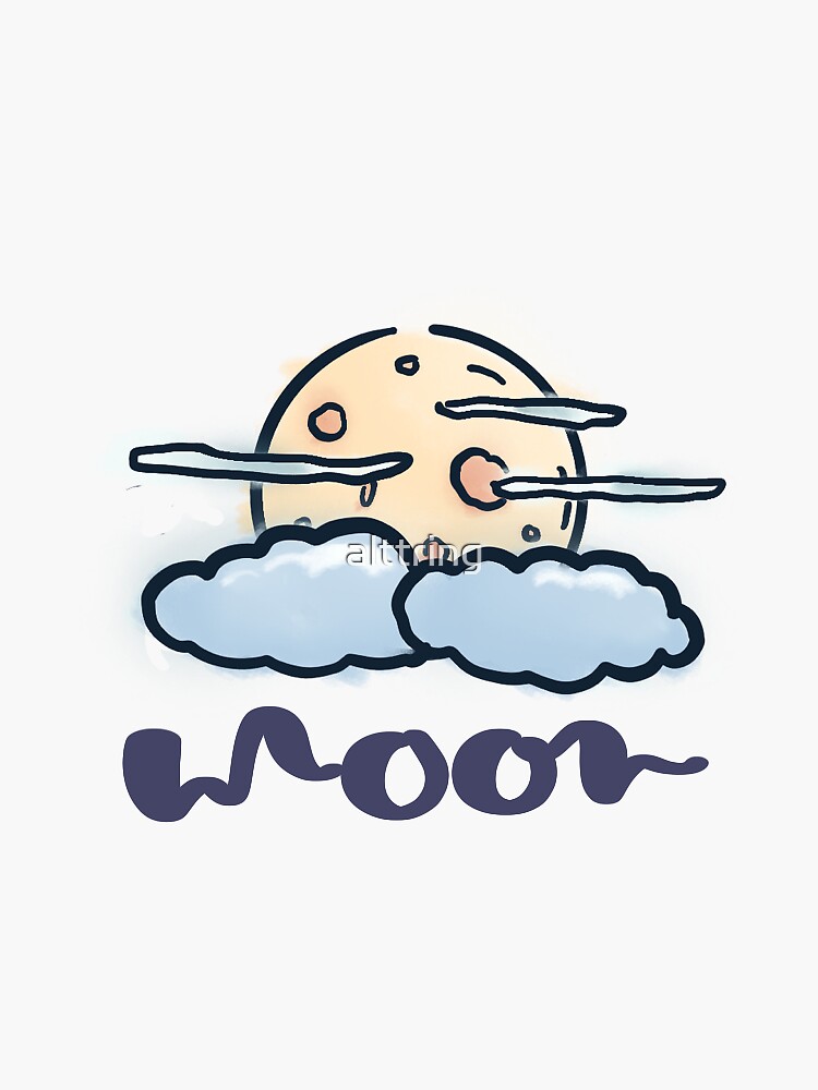 Thumbnail 3 of 3, Sticker, Moon - Moon Trio designed and sold by alttring.