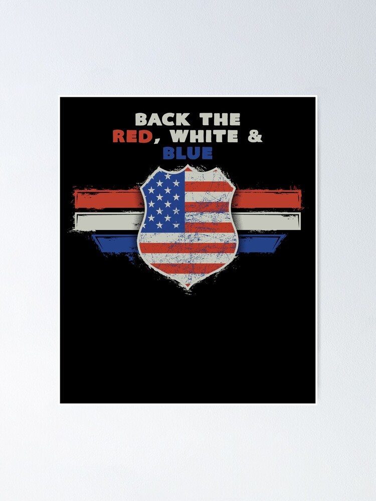 back the red and blue flag