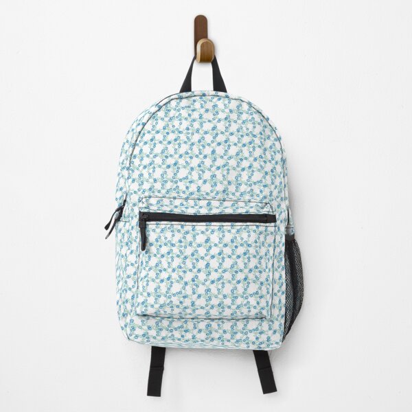 Item preview, Flower Pattern - White Background with Blue and Green Details designed and sold by heyitsclara.