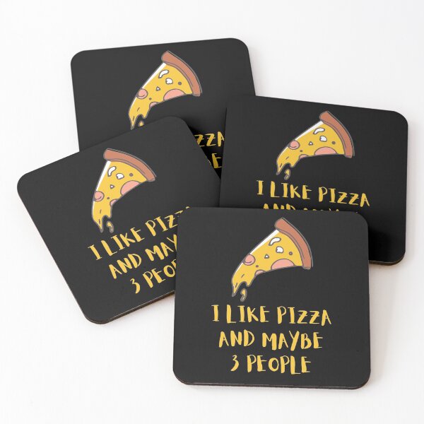 Item preview, I LIKE PIZZA AND MAYBE 3 PEOPLE birthday gift designed and sold by GBDesigner.
