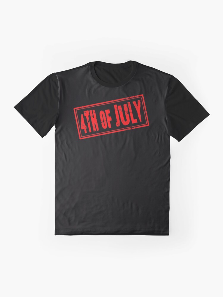 Alternate view of 4th of July (Vintage Retro Stamp • Independence Day) Graphic T-Shirt