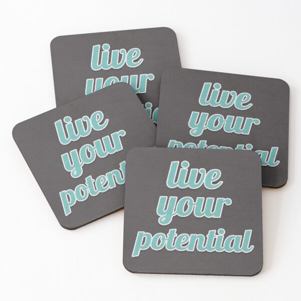 Item preview, Live Your Potential Quote designed and sold by MotivationFlow.