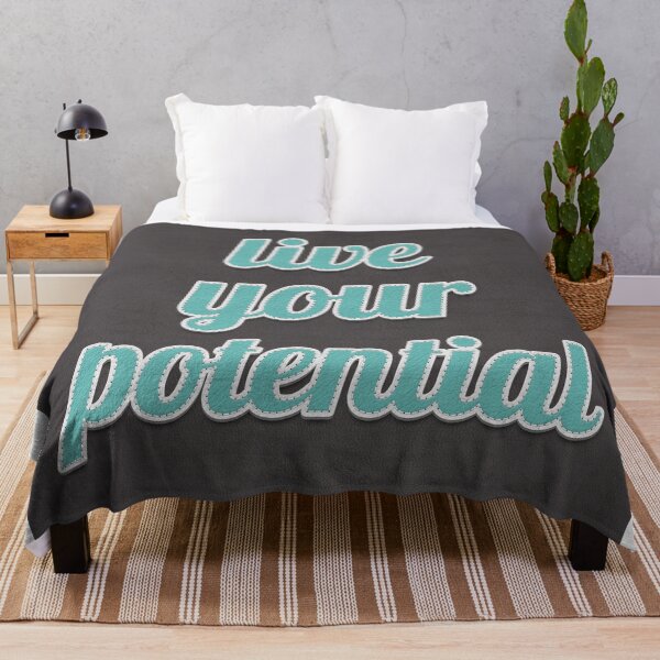 Item preview, Live Your Potential Quote designed and sold by MotivationFlow.