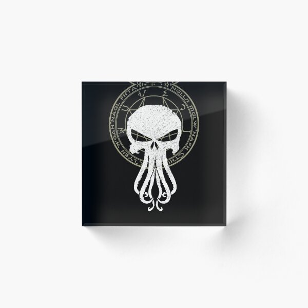 Cthulhu Shirt - Cthulhu Comic Book Mashup Shirt - HP Lovecraft Shirt Acrylic Block