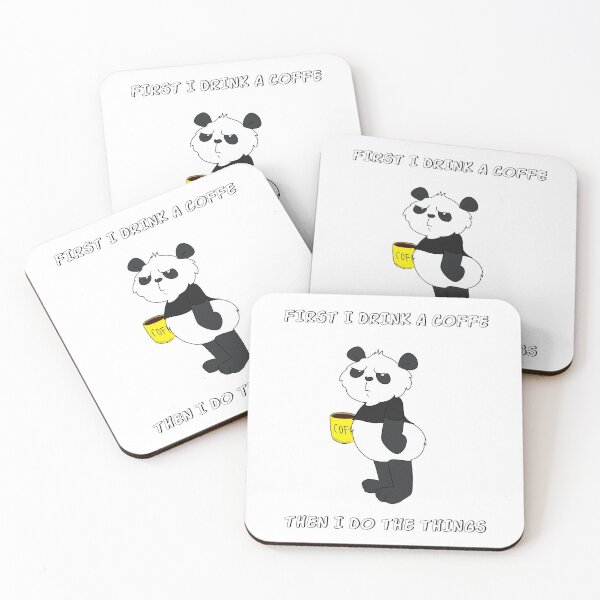 Item preview, First I Drink The Coffee, Then I Do The Things - Funny Panda designed and sold by BandOfThePand.