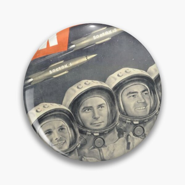 Item preview, Vintage Soviet Gagarin Sputnik Space Program CCCP Poster USSR Propaganda Russia  designed and sold by TopTeeShop.
