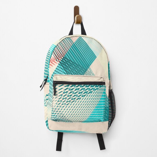 Item preview, Geometric linear triangles pattern blue designed and sold by Carolina Salazar.