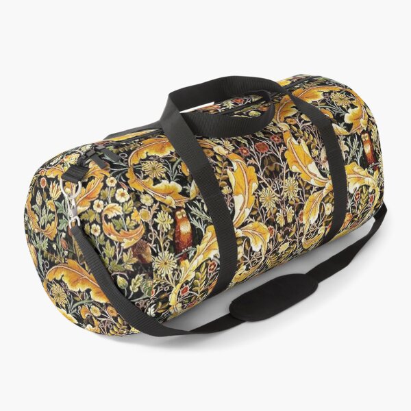 Item preview, OWL ON ACANTHUS LEAVES AND FLOWERS Yellow Brown Floral designed and sold by BulganLumini.