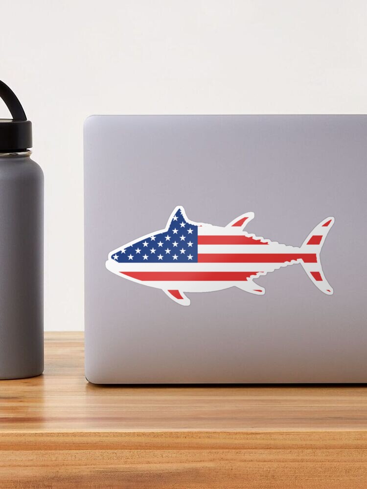 American Flag Tuna Fish Sticker for Sale by FishingGal