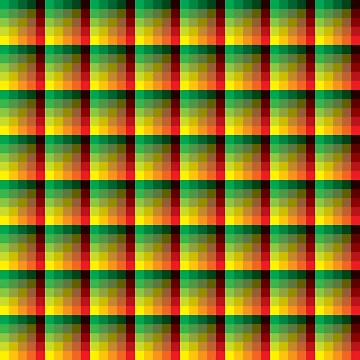 Artwork thumbnail, Primary Color Geometric Square Tile Pattern by taiche