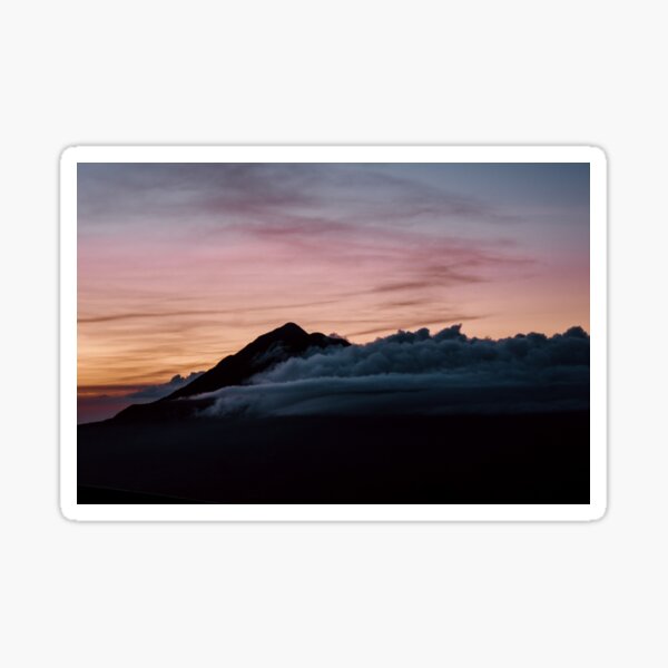 Sunset view among the clouds Sticker
