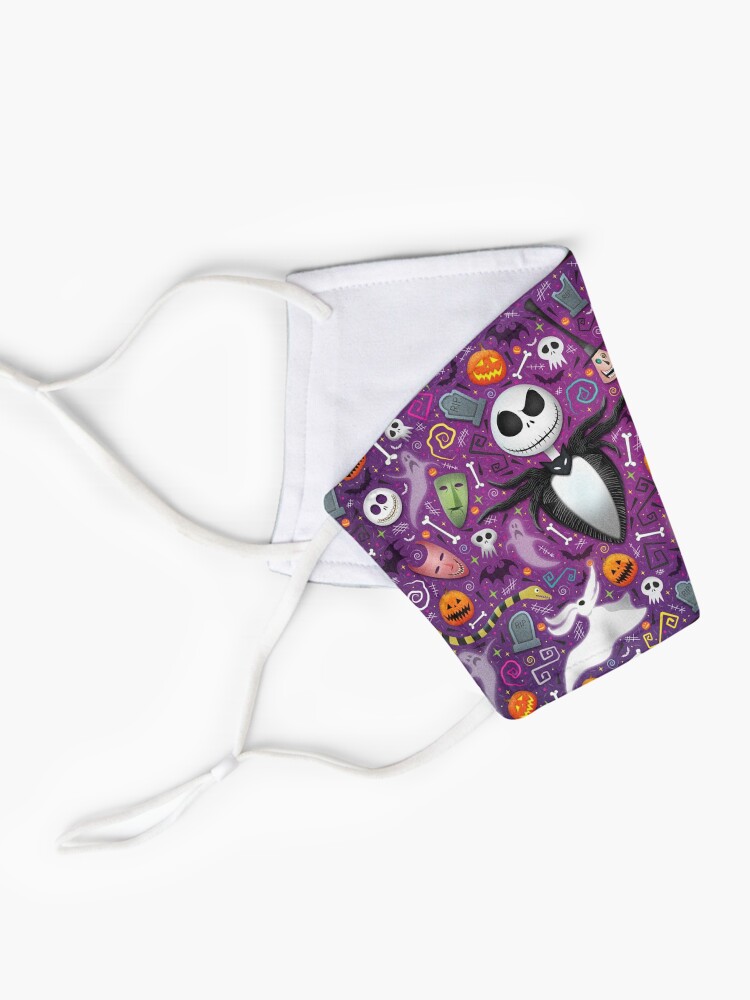 Alternate view of Halloween with Jack and Sally Mask