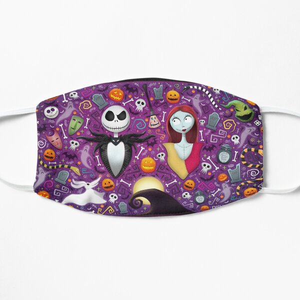 Halloween with Jack and Sally Flat Mask