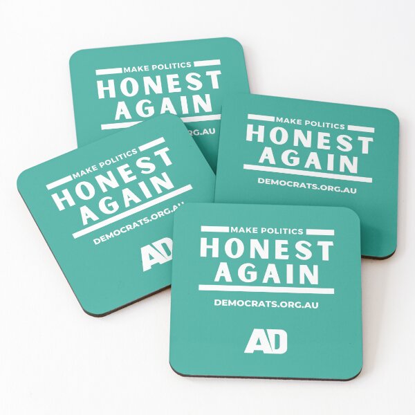 Item preview, AD Make Politics Honest Again Green and White designed and sold by Australian Democrats.