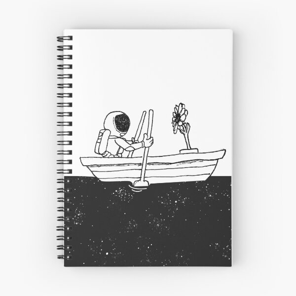Artikelvorschau, Galaktische Bootsfahrt eines Astronauten und seiner Blume entworfen und verkauft von CASLit.