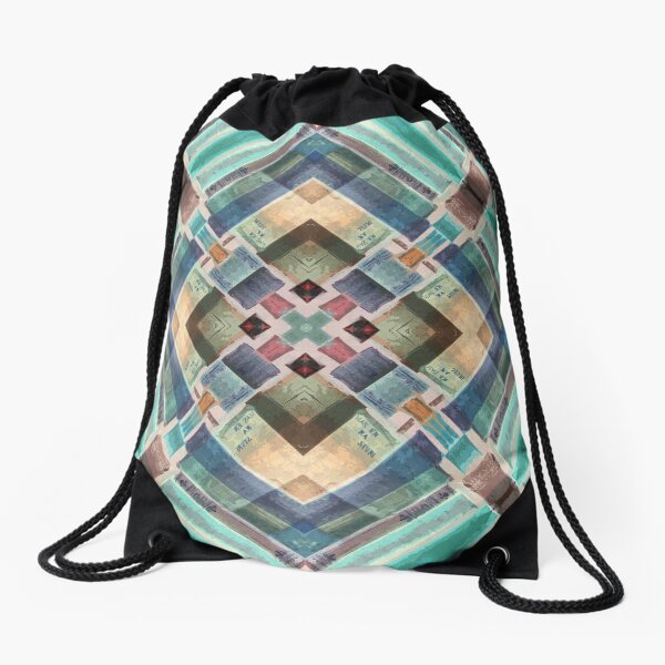 Abstract Mandala Drawstring Bag