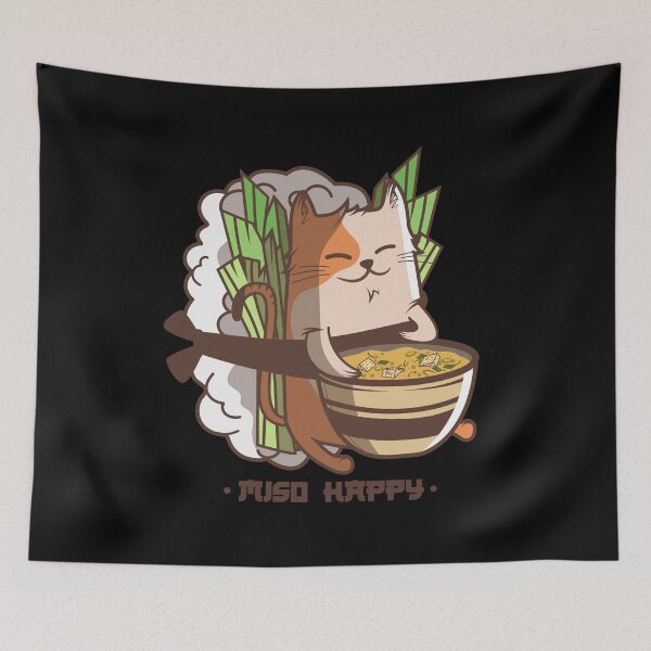 Item preview, Miso Happy Cat Lover Japan Sushi Nigiri Gift designed and sold by Basti09.