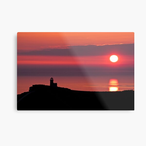 Belle tout lighthouse silhouette Metal Print