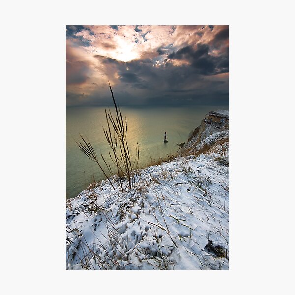 Winter Beachy head lighthouse Photographic Print