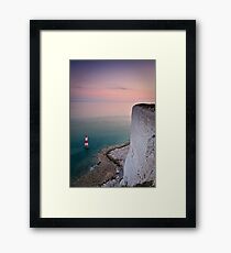 Beachy head lighthouse sunset Framed Print