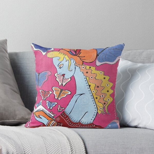 Item preview, The Chapter On Butterflies. Portrait. Acrylic on canvas. designed and sold by Joanna Swan.