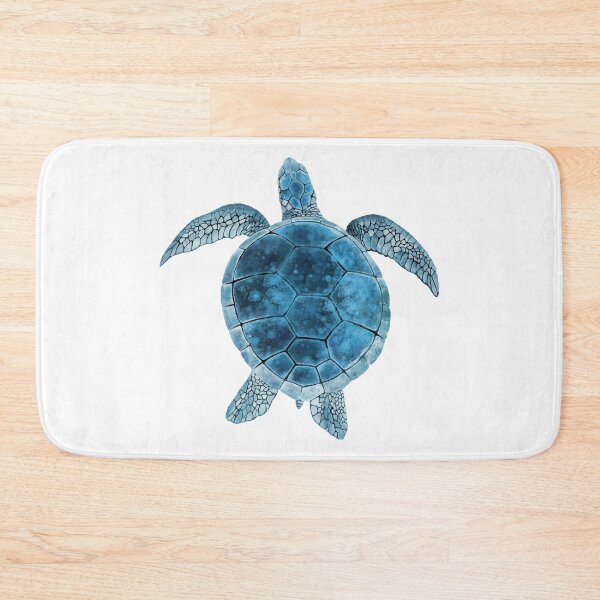 Item preview, Watercolor Sea Turtle - Turquoise Blue designed and sold by maryedenoa.