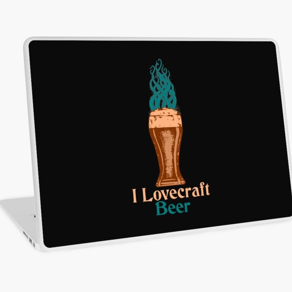 Cthulhu Shirt - I Lovecraft Beer Shirt - Cthulhu / Lovecraft Horror Shirt Laptop Skin