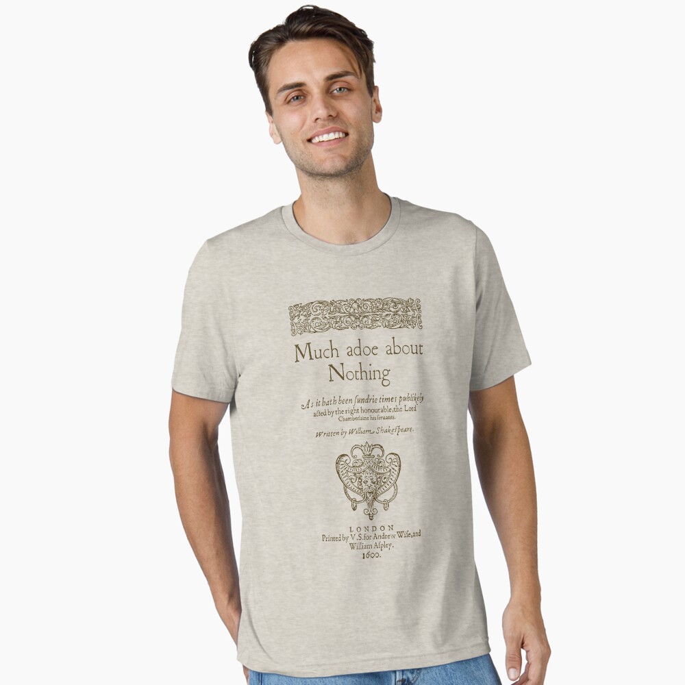 Vista previa del artículo con la obra «Camiseta esencial», diseñado y vendido por bibliotee.