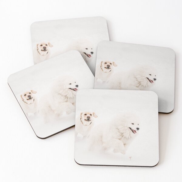 Item preview, Two funny dogs labrador dog and samoyed playing an designed and sold by yemliha toker.