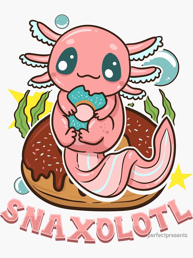 Axolotl Sticker / Kawaii Axolotl Sticker / Chibi Axolotl Sticker