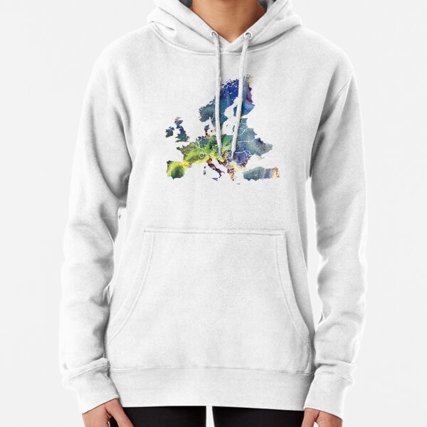 Europe Map cosmic #europe #map Pullover Hoodie