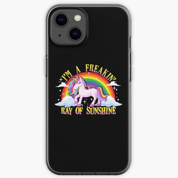 Funny I'm A Freakin' Ray Of Sunshine Unicorn iPhone Soft Case