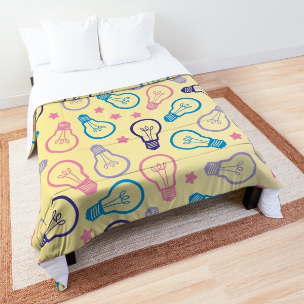 Cute Pastel Lightbulbs Comforter